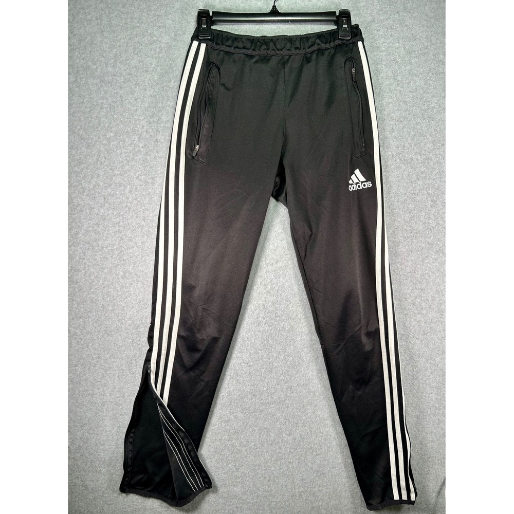Adidas Climacool Track Pants Mens Small Black White 3-Stripe Ankle Zip Soccer S